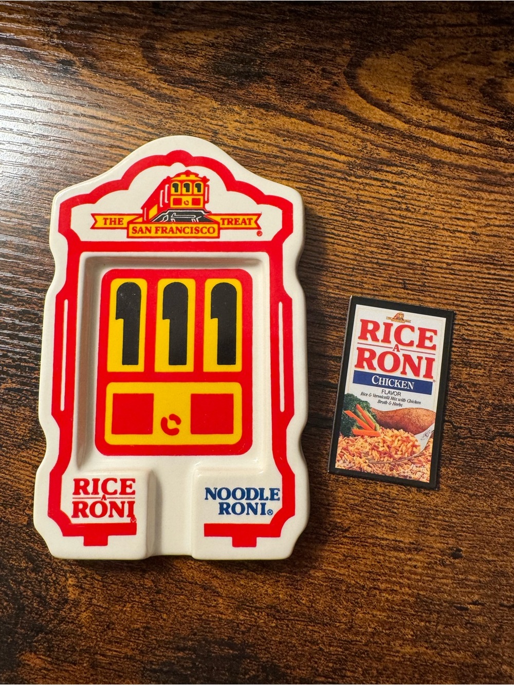 Vintage Rice-A-Roni The San Francisco Treat Ceramic Spoon Rest & Magnet